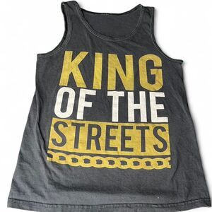 Vintage Y2K King of the Streets Graphic Tank Top - Black/Gold - Size L